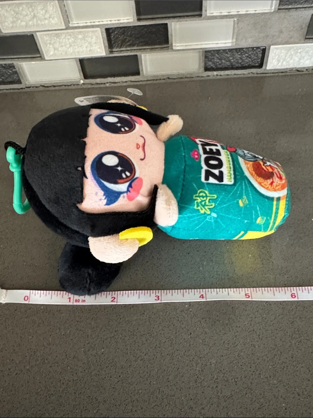 Netflix KPop Demon Hunters ZOEY Ramen Noodle Cup Plush Clip On Keychain / NEW